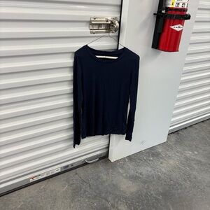 Eddie Bauer Navy Blue Crewneck Long Sleeves Tee Women’s M Cotton Modal Blend